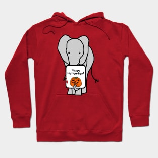 Vampire Horror Elephant with Halloween Card Hoodie